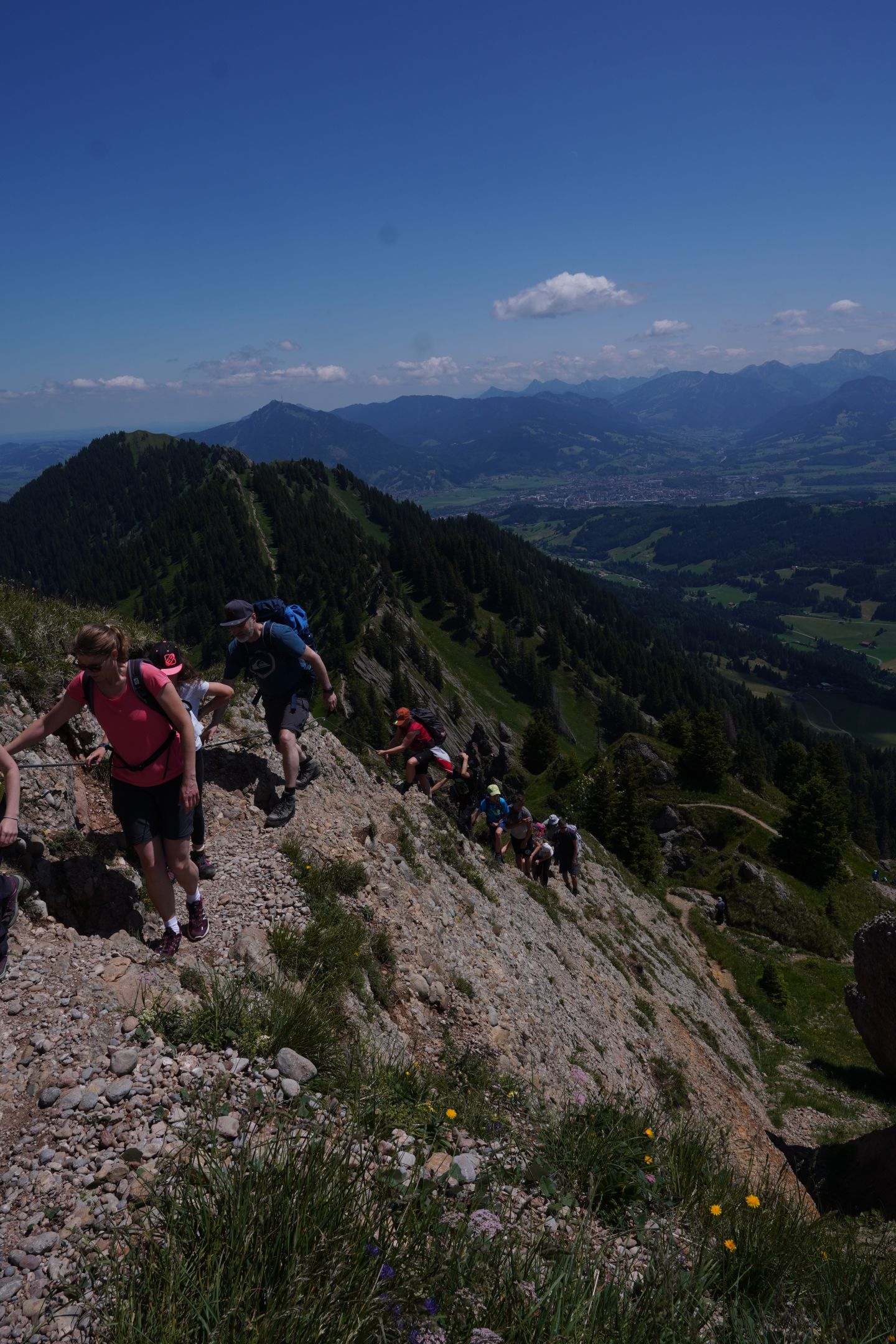 Familiengruppe für ein Wochenende im Allgäu